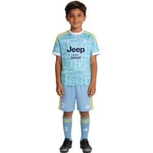 Kids Juventus Away Jersey Full Kit 2025/26